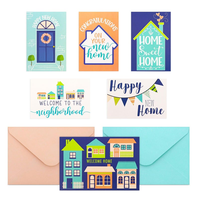 Paper Junkie Welcome Home Card Set - Realtor Closing & Client Gifts - Blank Interiors & Housewarming Cards - 4 x 6 Inch, Pack of 48 - Image 1